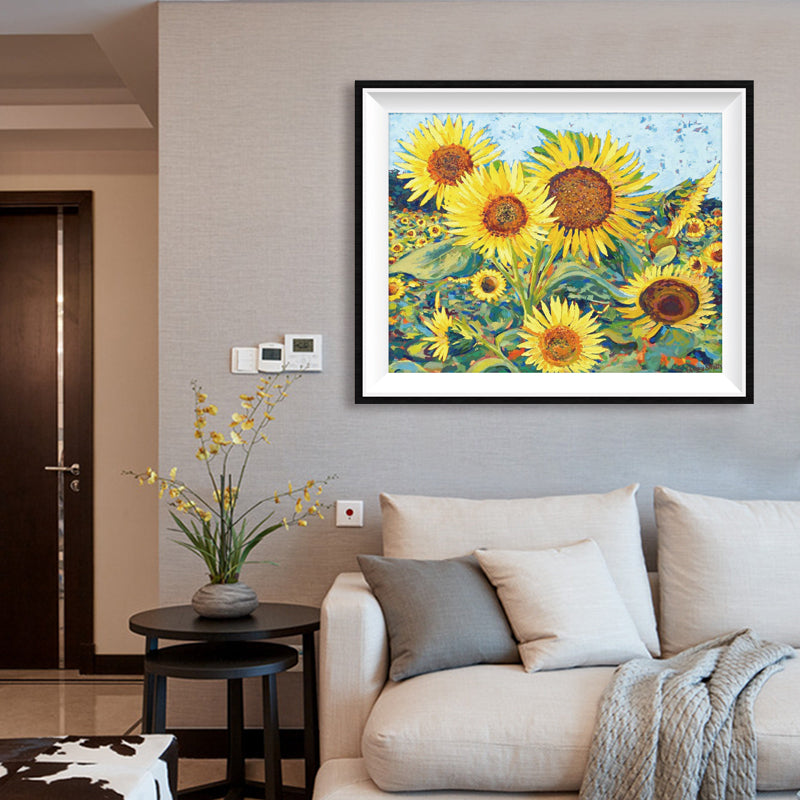 Sunflower Field Diamond Painting Kit – Full Drill Impressionist Floral Art JX62