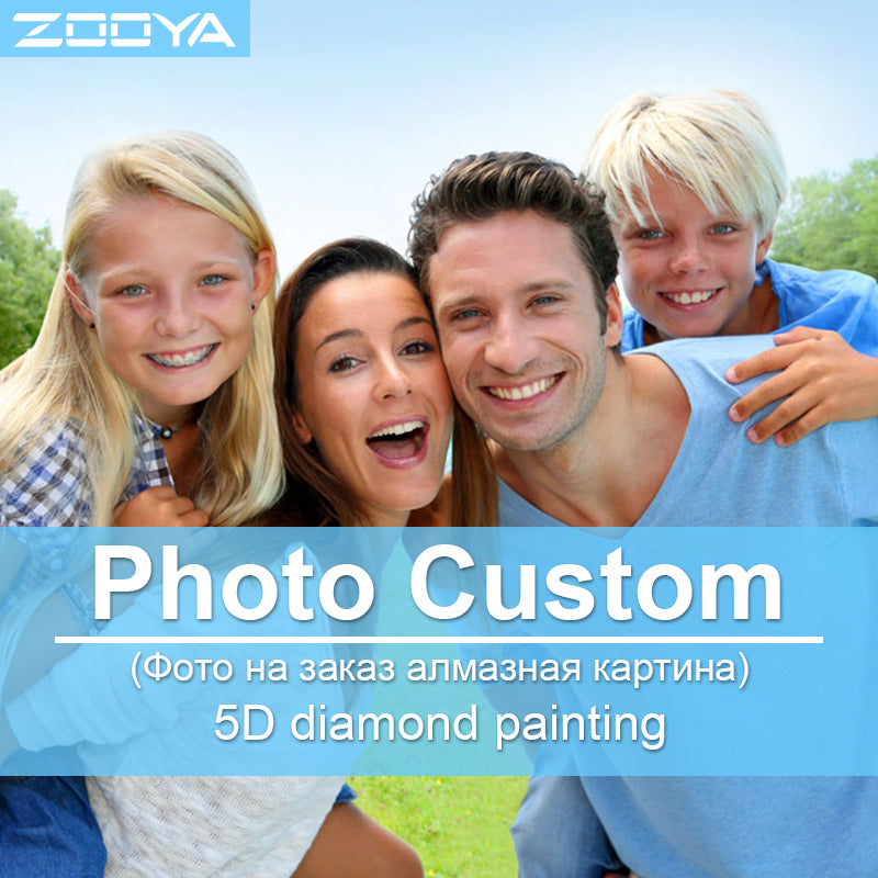 40x50CM Custom Diamond Painting Kits Full Drill Family Photo Customized Diamond Painting