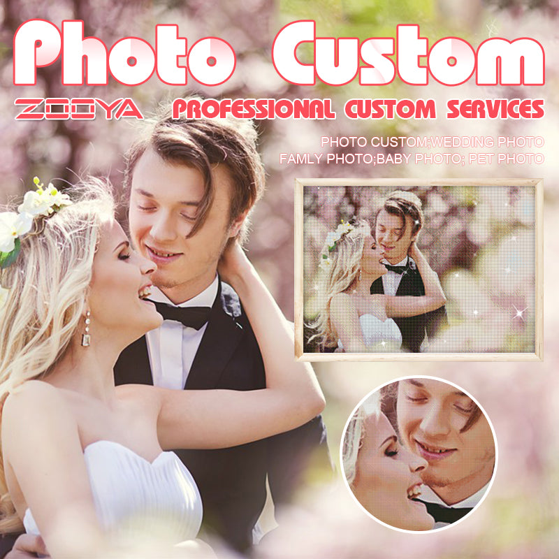40X60 Custom Diamond Painting Kits Full Drill Wedding Photos Customized Diamond Painting