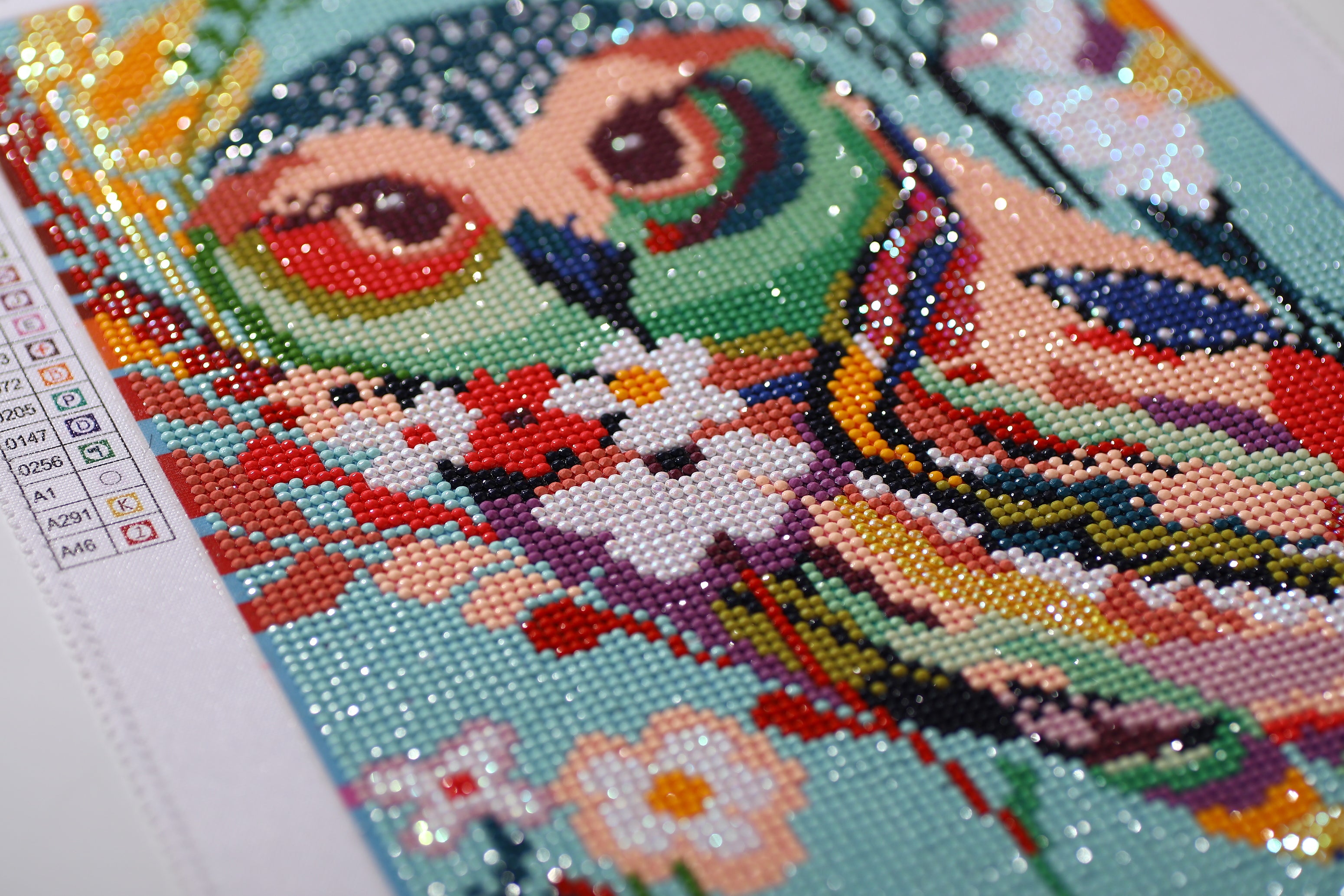 Colorful Owl in Bloom Diamond Painting Kit – Full Drill Floral Nature Art JM3016