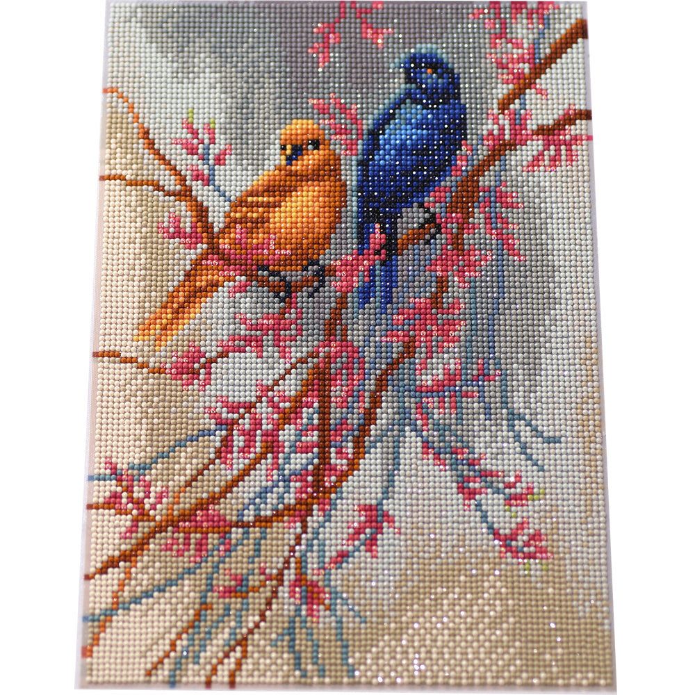 Two Birds on Plum Blossom Diamond Painting Kit – Full Drill Oriental Nature Art JM3026