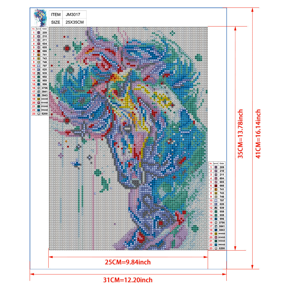 Colorful Unicorn Diamond Painting Kit – Full Drill Fantasy Art JM3017
