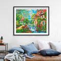 French Cottage Garden Diamond Painting Kit — 5D Full Drill Countryside Landscape Mosaic Art JX171