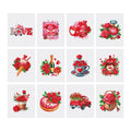 Mini Diamond Painting Kit - Full Drill Rose Flowers 12pcs