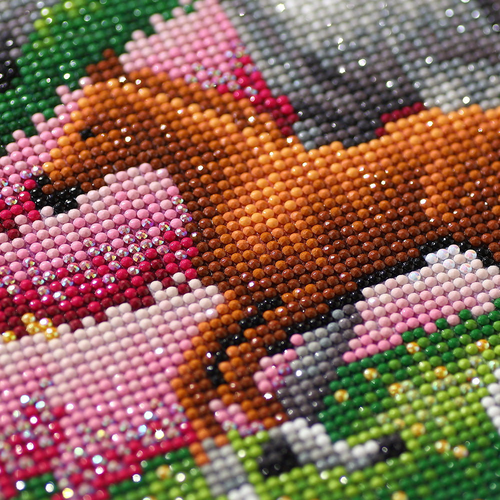 Horse and Foal Diamond Painting Kit – Full Drill Floral Nature Art JM3025