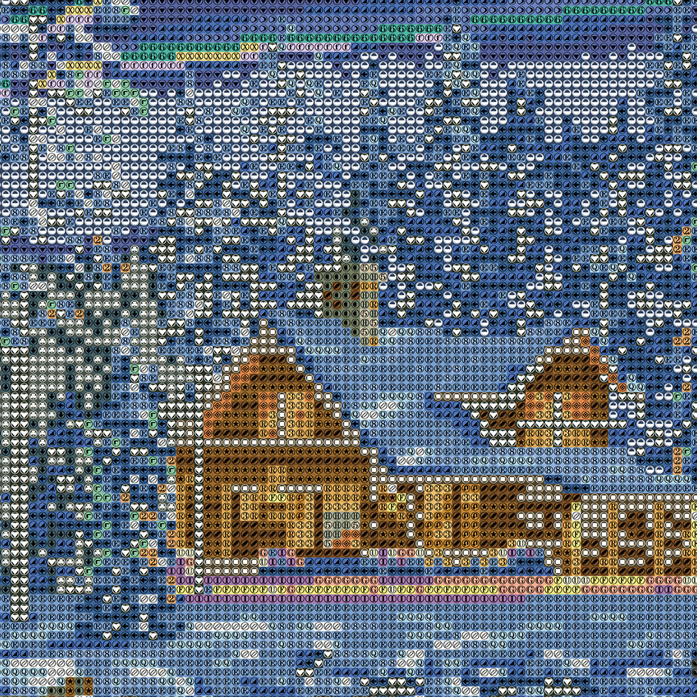 Aurora Borealis Cabin Diamond Painting Kit — 5D Full Drill Winter Night Landscape Mosaic Art JX169