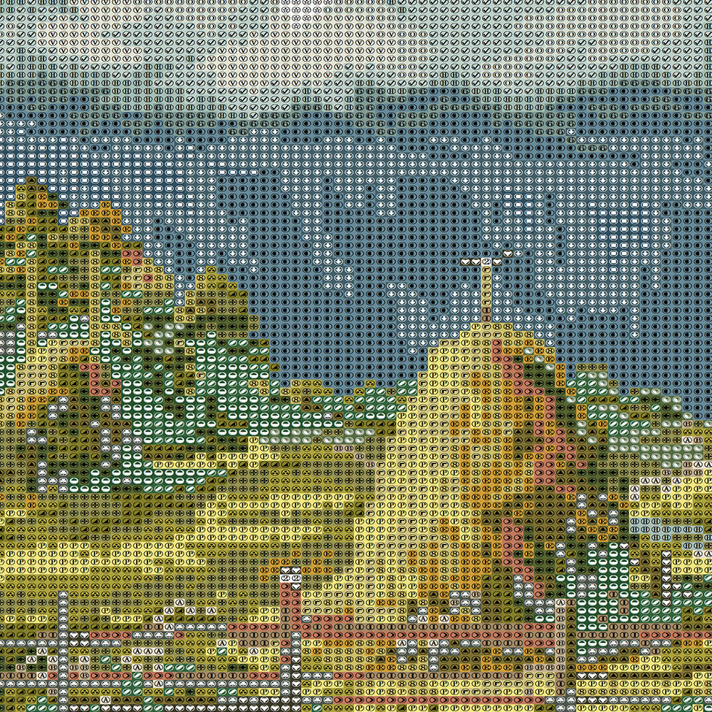 Autumn Farm Diamond Painting Kit – Golden Aspen Trees, Hay Bales & Red Fence with Mountain Storm Sky JX104