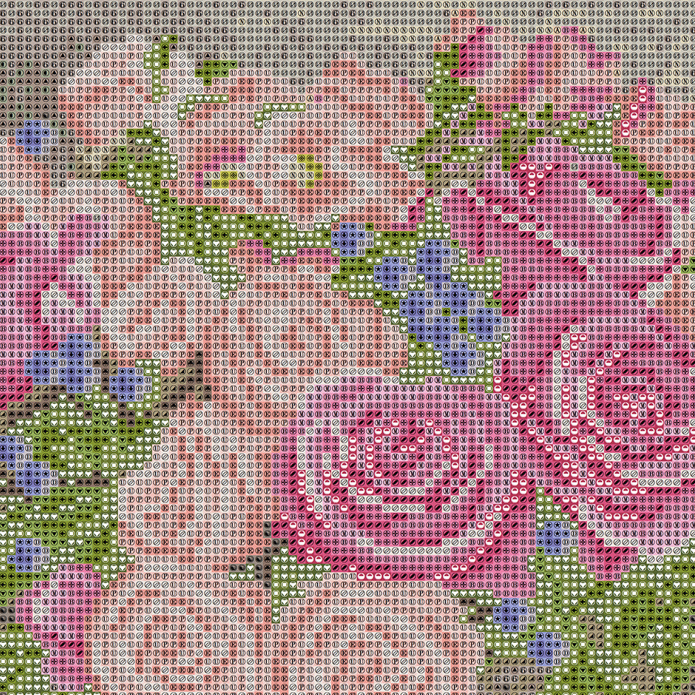 Musical Rose Bouquet Diamond Painting Kit – Pink Roses & Forget-Me-Nots in Sheet Music Vase with Ivy JX16