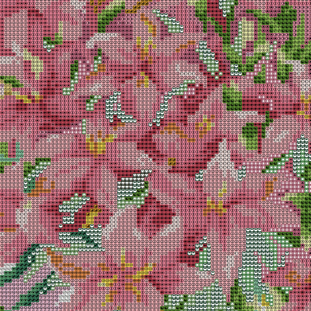 Pink Lily Bouquet Diamond Painting Kit — 5D Full Drill Floral Still Life Mosaic Art JX190