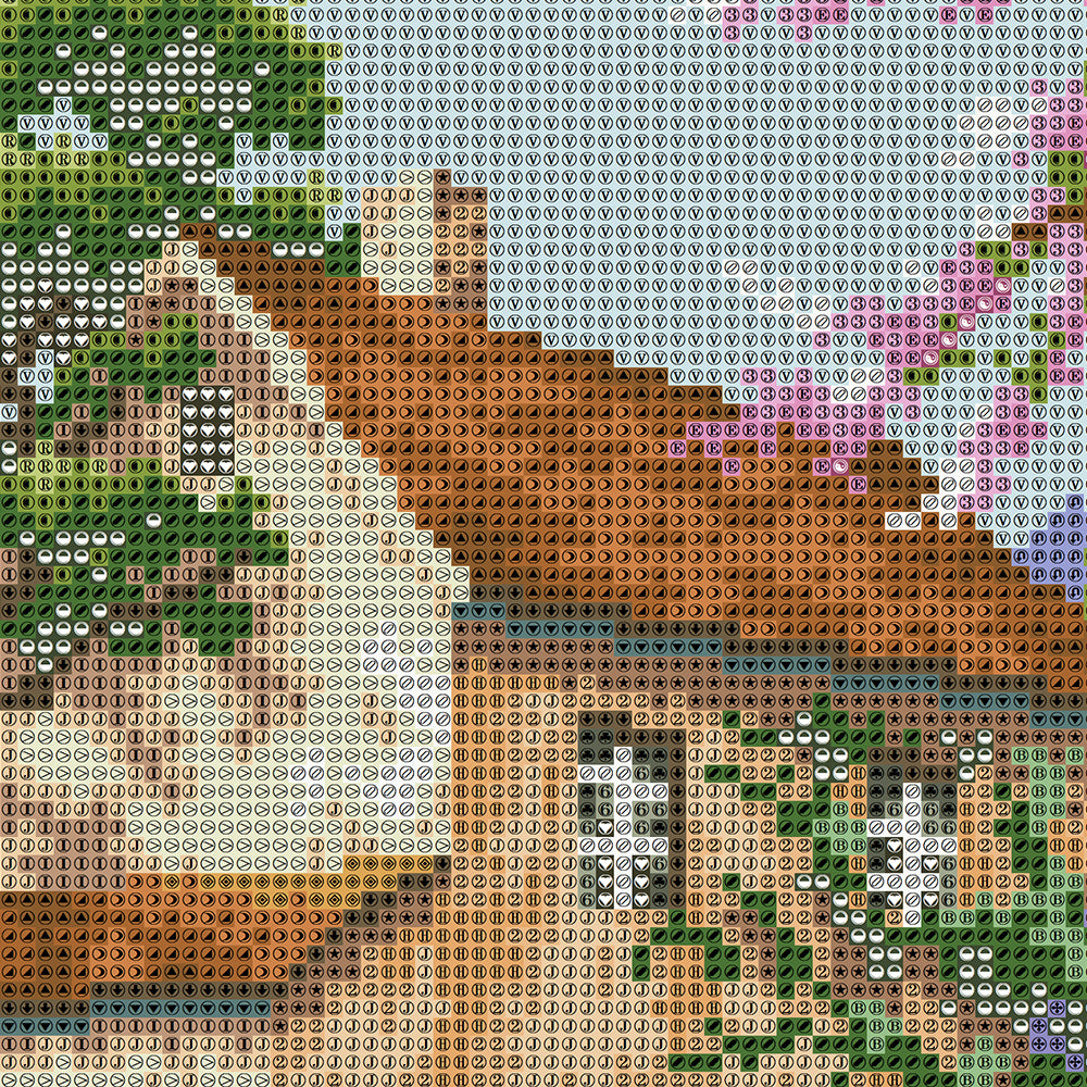 Provence Stone Village Diamond Painting Kit – Honey-Stone Cottages, Stone Bridge & Stream with Cherry Blossoms & Lavender JX99