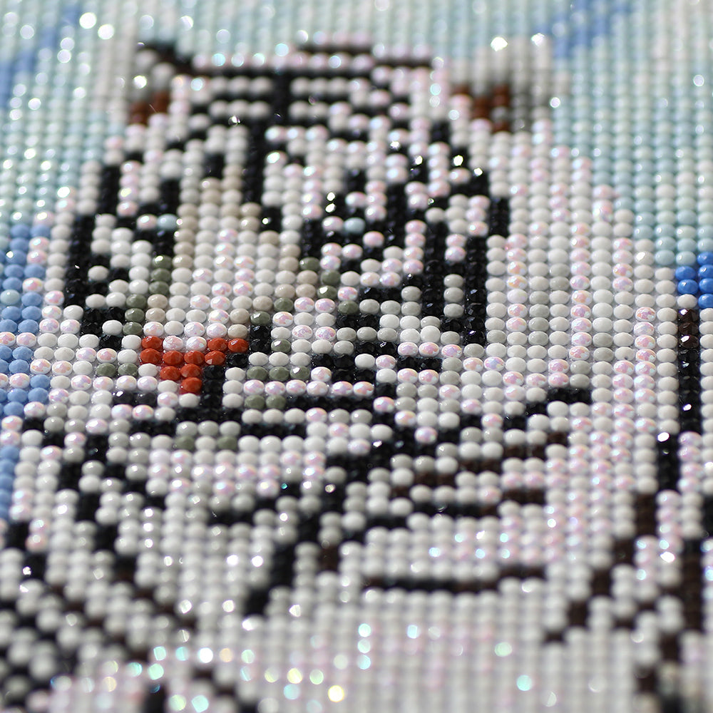 White Tiger by the Waterfall Diamond Painting Kit – Full Drill Majestic Wildlife Art JX65